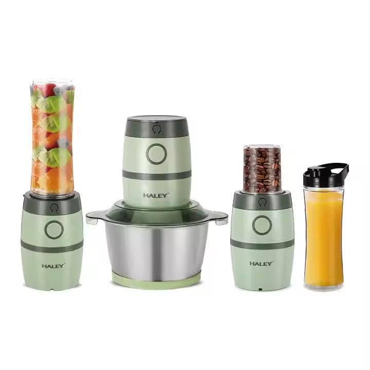 Robot 3 în 1 HALEY, 2L, 500W, de Carne și Legume Mini, din Oțel Inoxidabil, Verde
