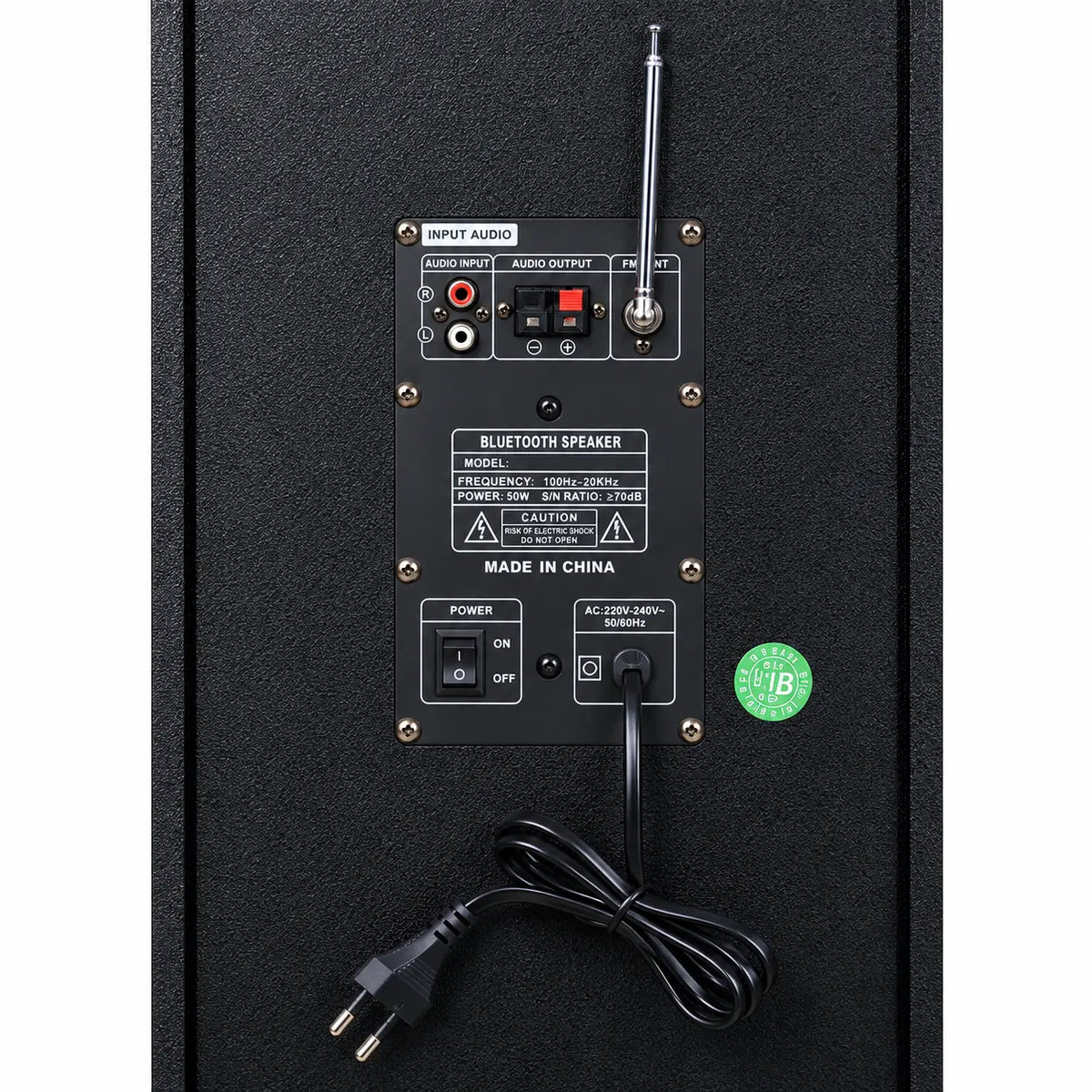 Set 2 Boxe Karaoke 1000W cu 4 Woofere de 10”, Bluetooth, MP3, USB-C, Card SD/MMC, AUX, Radio FM, Lumini LED, Reglaj Bass