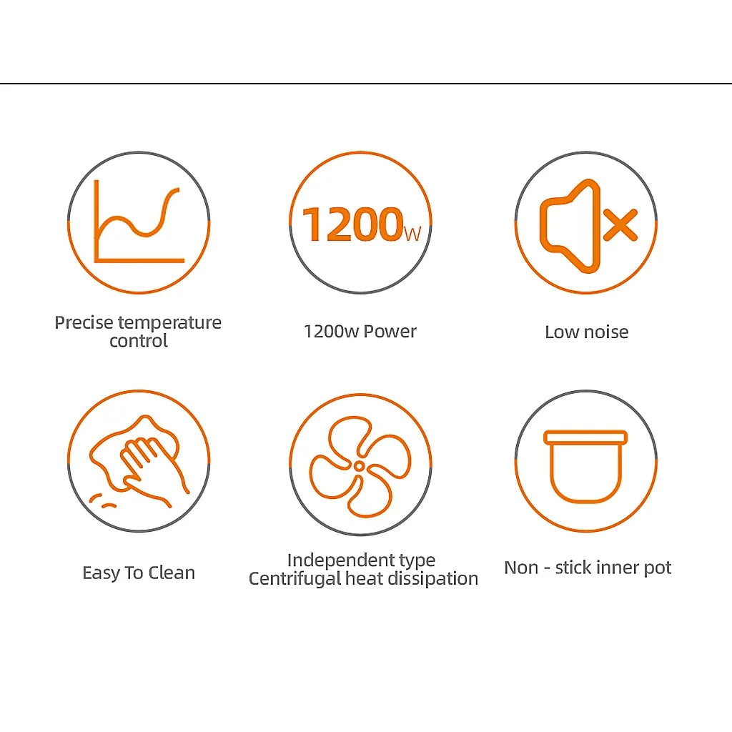 Oală Electrică pentru Orez HALEY HY-2212, 1200W, Capacitate 6L, Funcție Menținere Cald