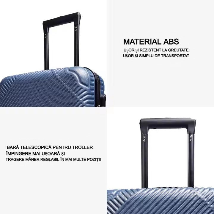 Set Valize, Trolere 3in1 AT PERFORMANCE® – ABS, 4 Roți, Cu Cifru