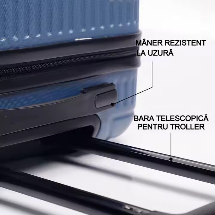 Set Valize, Trolere 3in1 AT PERFORMANCE® – ABS, 4 Roți, Cu Cifru