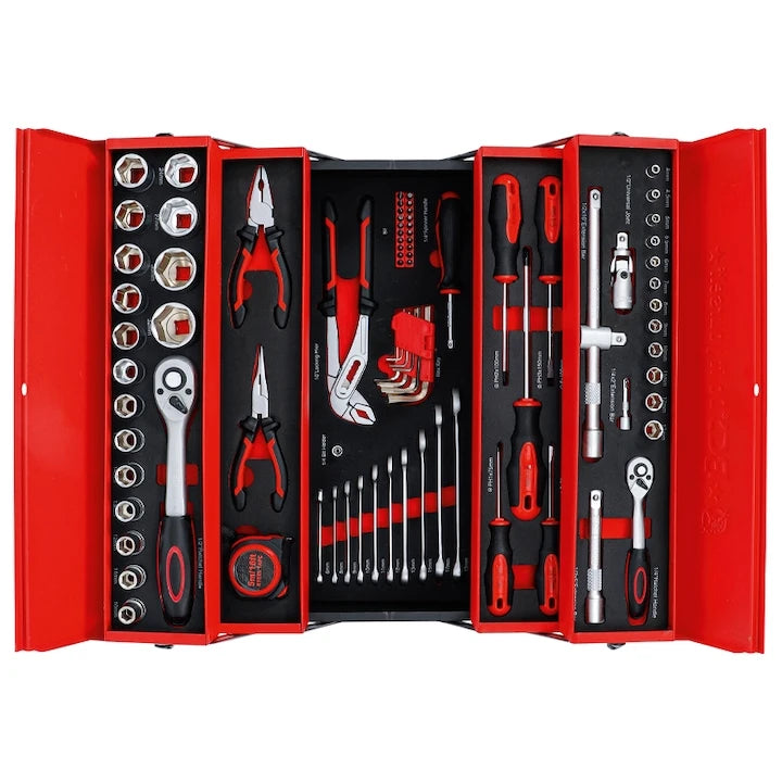 Trusă Scule 85 Piese AT PERFORMANCE®, Cutie Metalică, Uz Hobby