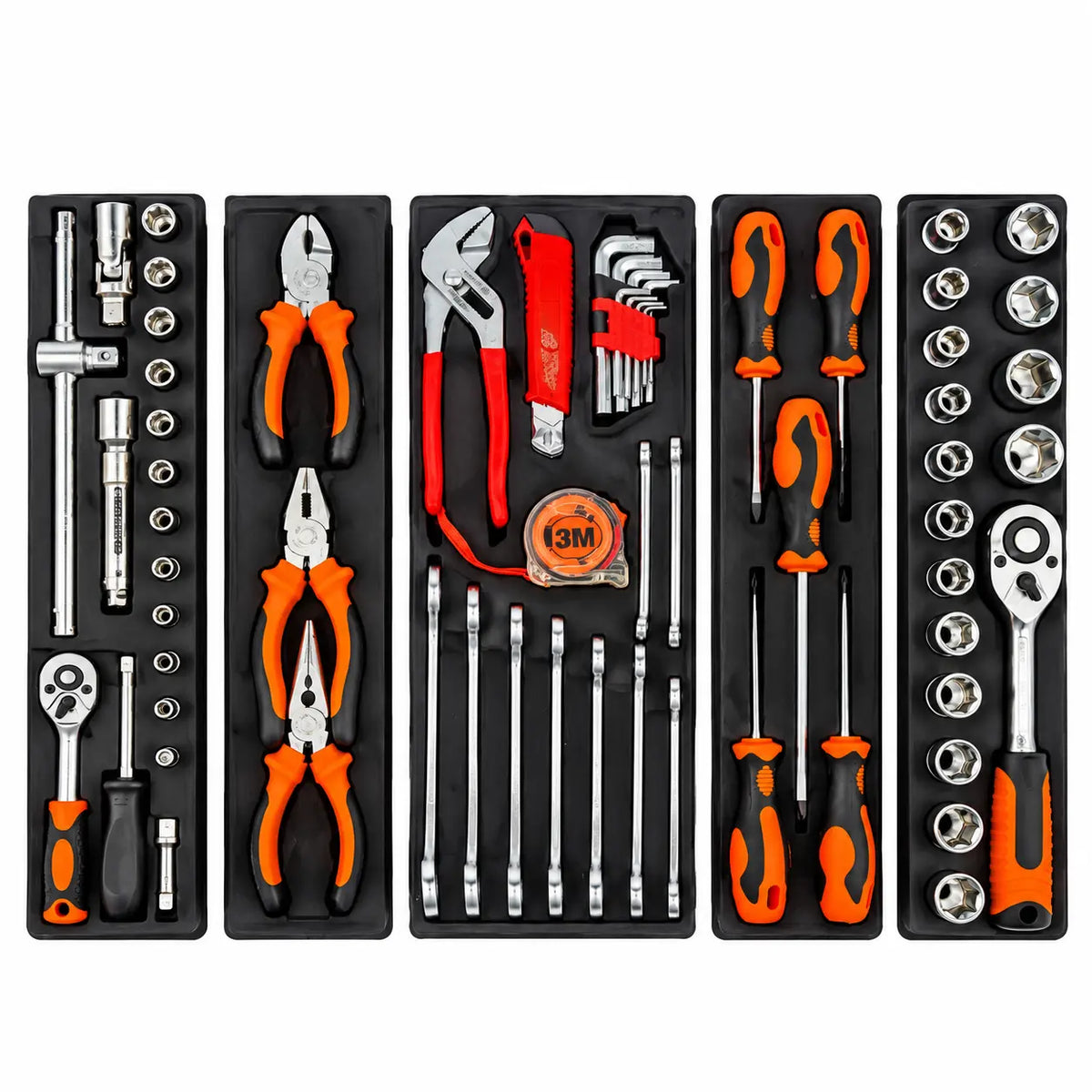 Trusă de Scule AT PERFORMANCE® – 85 Piese, Cutie Metalică cu 5 Compartimente