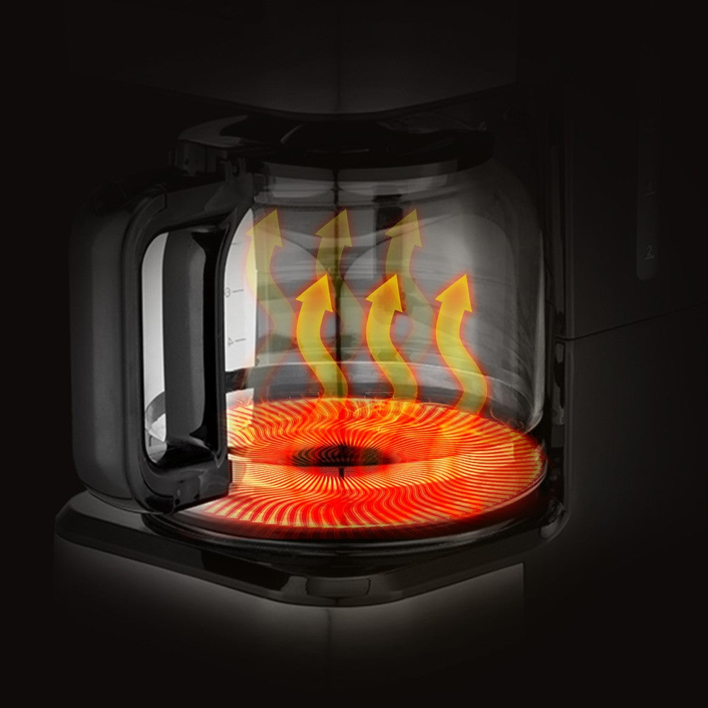Aparat de Cafea HALEY 950W, 1.5L, LED Display, Anti-Drip, Brewing Inteligent, Inox, Control Temperatură Precis