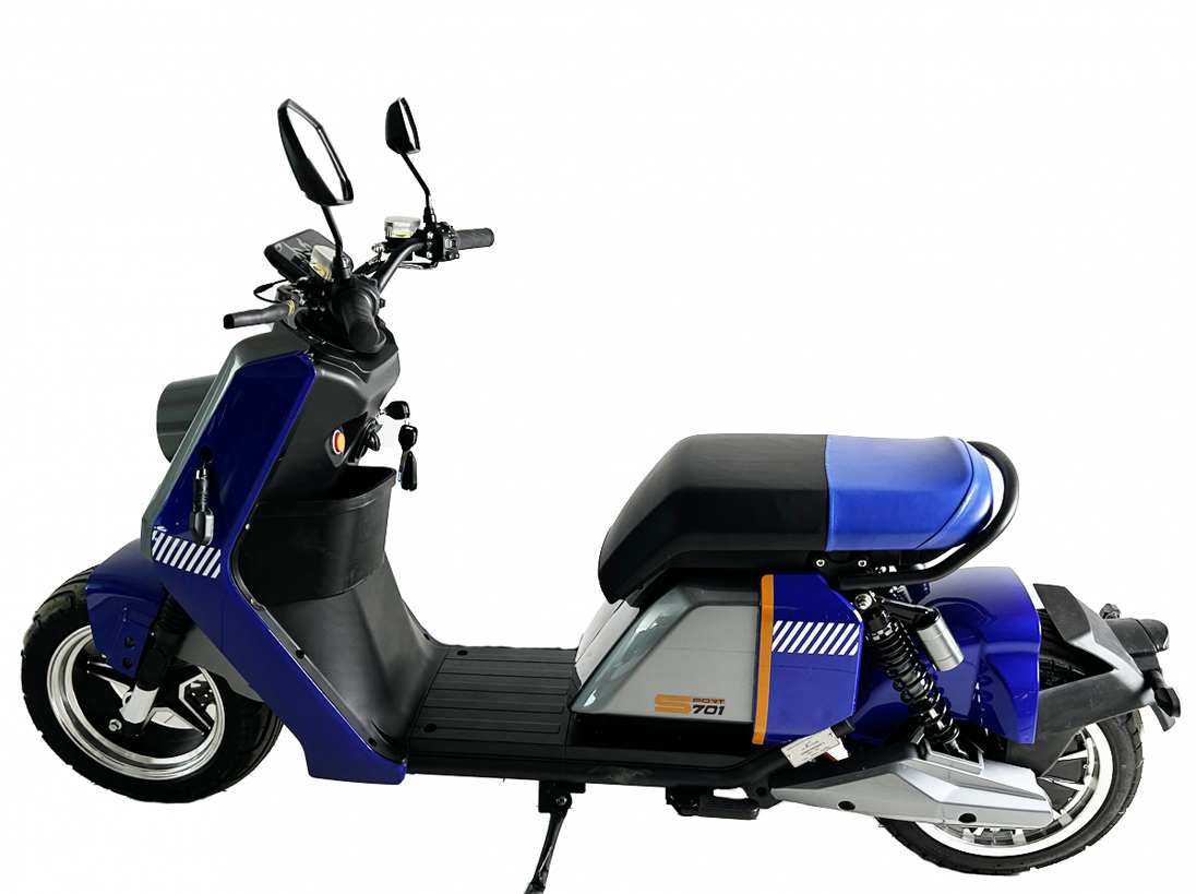 Scuter electric, AT PERFORMANCE®, 2000W, 60V, 26 AH, baterie mare, viteza maxima 75km/h, model 701PRO, culoare albastru