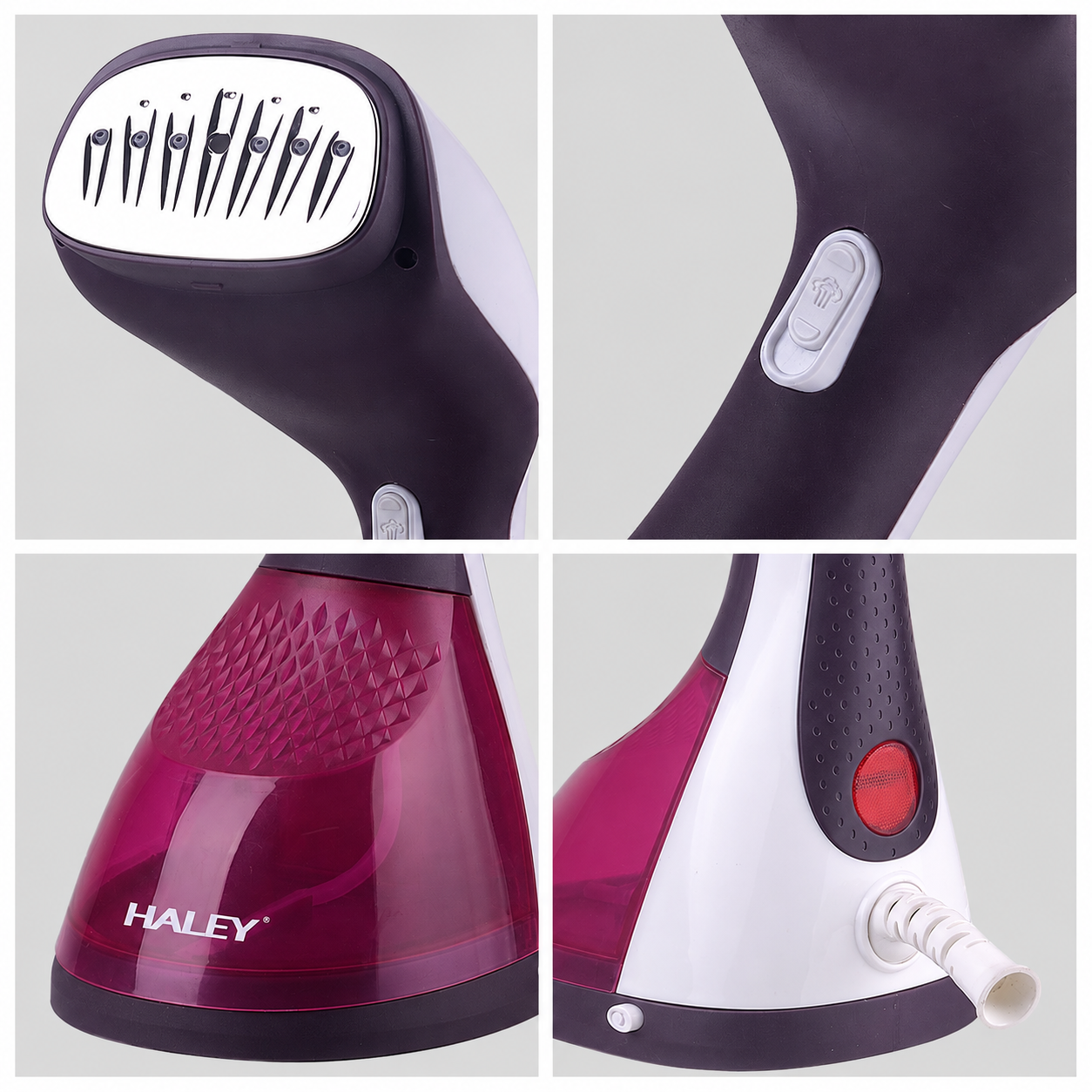 Aparat Vertical De Călcat Cu Aburi Haley HY-312, 1500W, Portabil, Rezervor De Apă, Perie Inclusă, Protecție La Supraîncălzire, Mov