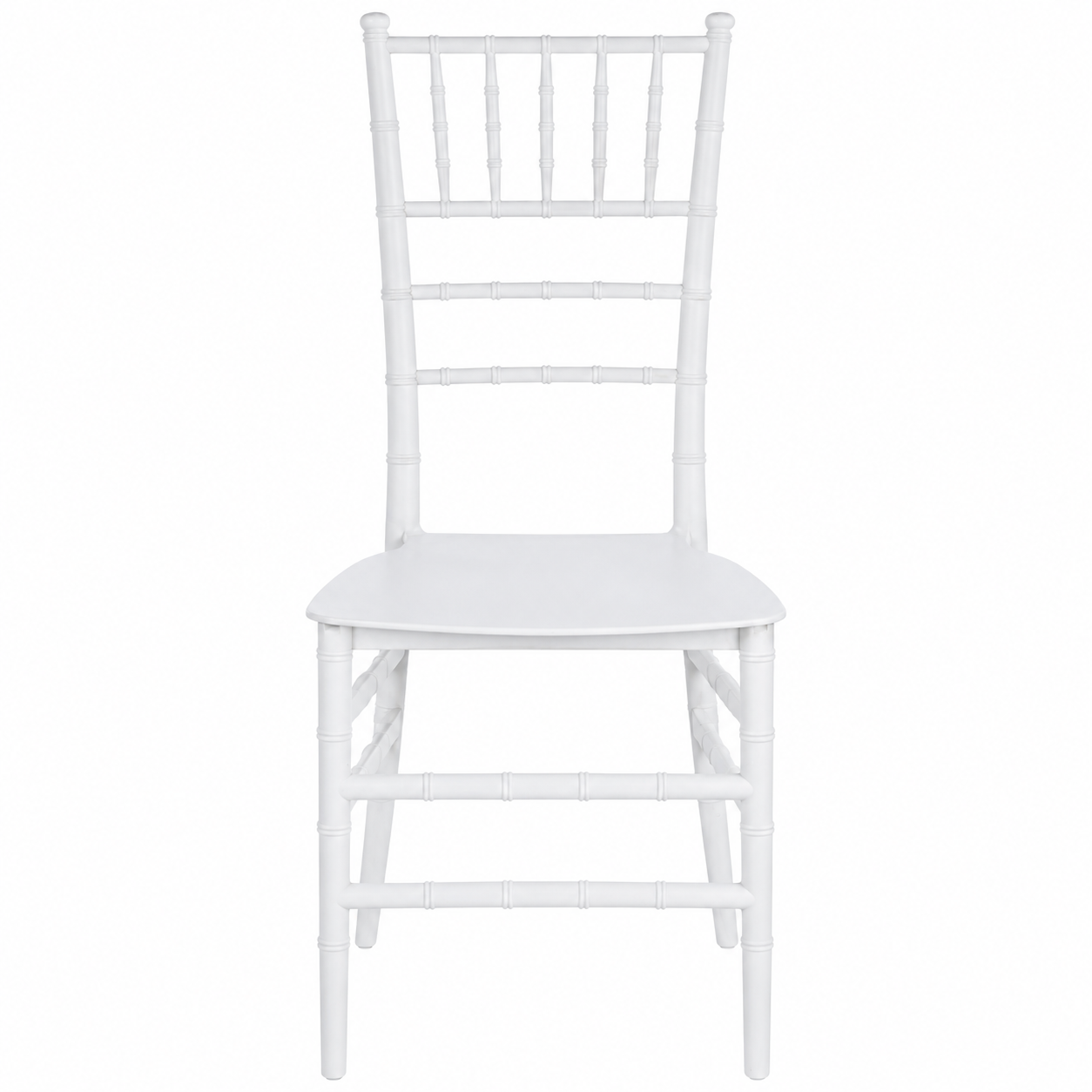 Scaun Elegant AT PERFORMANCE® Chiavari, din Policarbonat, Rezistent la Umiditate, Fără Brațe, Alb, 38 x 37 x 88.5 cm