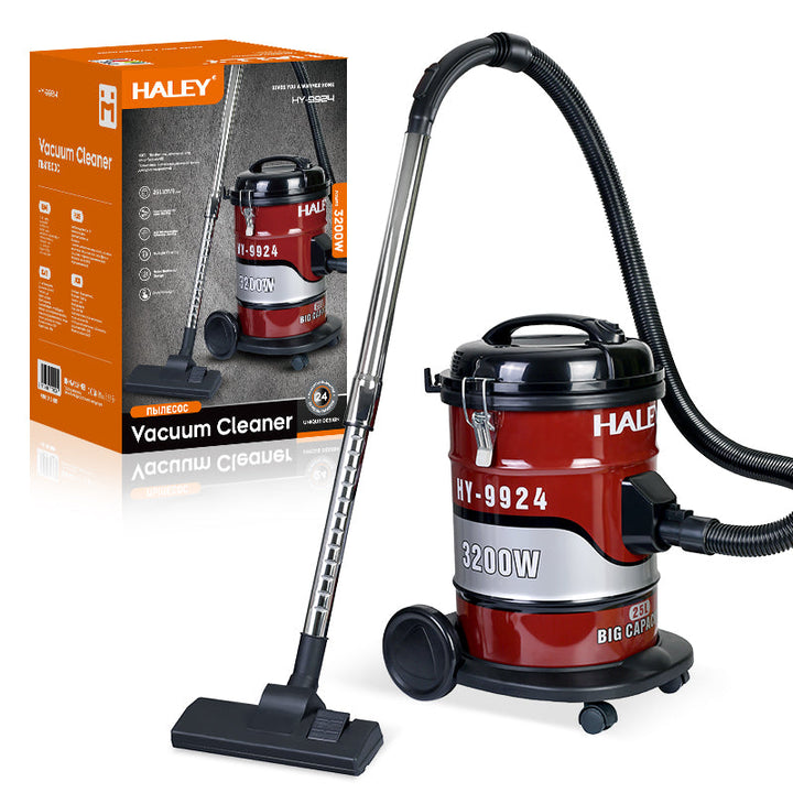 Aspirator Profesional HALEY HY-9924, 3200W, Capacitate 25L, Recipient Inox, pentru Suprafețe Uscate