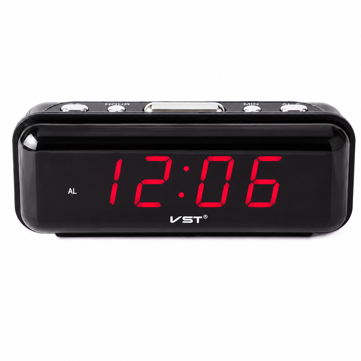 Ceas Digital, At Performance cu afisaj LED si alarma, diferite sonerii, format 24 h Rosu