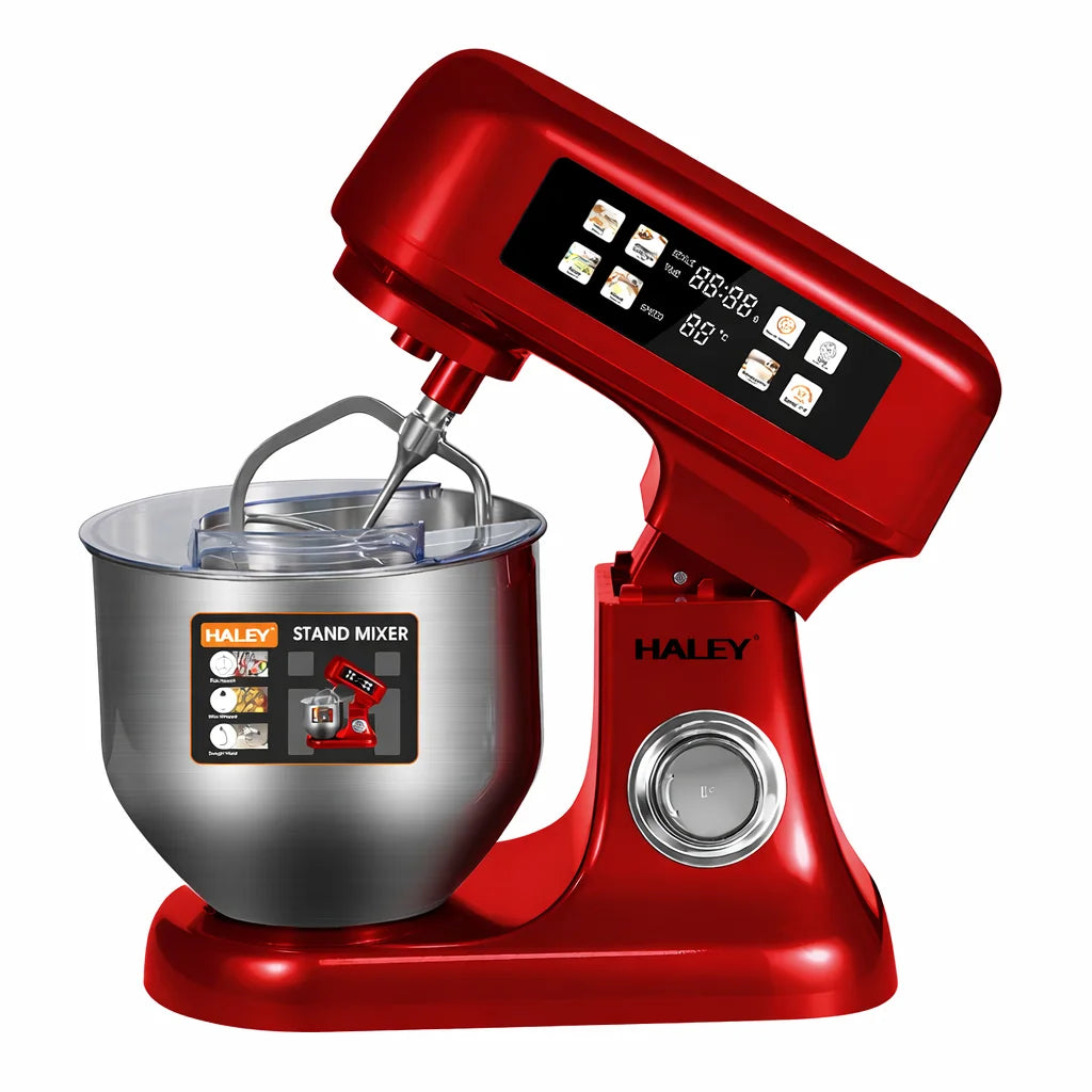 Mixer Planetar Profesional HALEY HY-2419, 2200W, Bol Inox 10L, 12 Viteze, Display Touch, Cântar Integrat