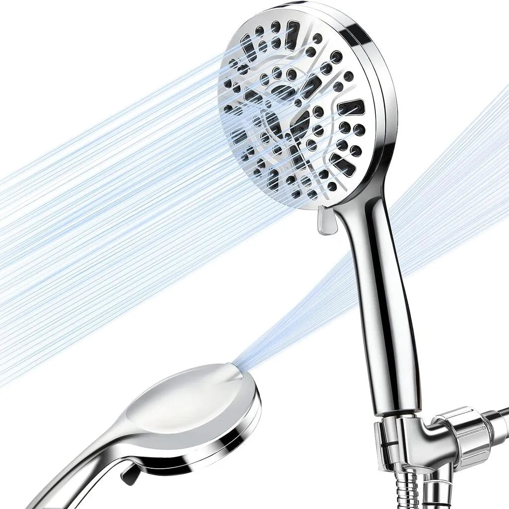 Set de duș cu 8 moduri de pulverizare si 2 moduri Jet, presiune înaltă, debit puternic, cu selector reglaj