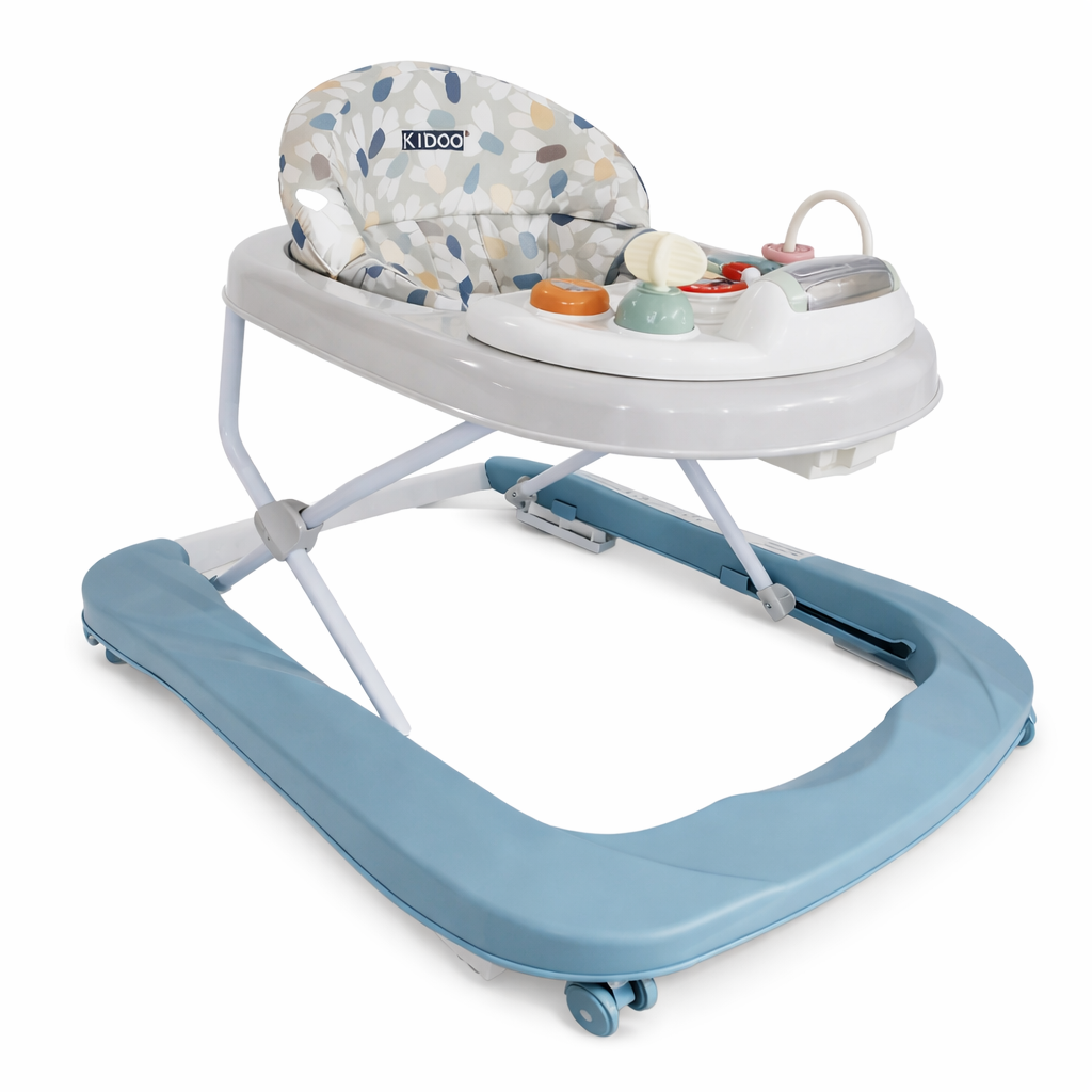 Premergător bebe KIDDO Baby Walker W1246UR2, cu jucării și muzică, 6–18 luni, Albastru
