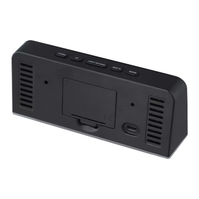 Ceas LED Multifuncțional Verde – Afișaj Oră, Dată, Temperatură, Alarmă, Încărcare USB