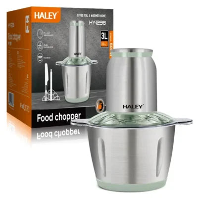 Tocător de alimente Haley HY-1238 – Putere de 1000W și vas de 3L din inox pentru tocare eficientă