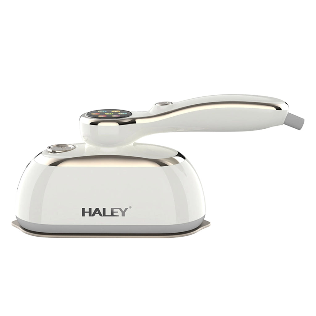 Fier de Călcat Vertical cu Abur HALEY HY-2004, 2000W, Rezervor 150 ml, Talpă Inox, Încălzire Rapidă, Abur Continuu, Portabil, Alb
