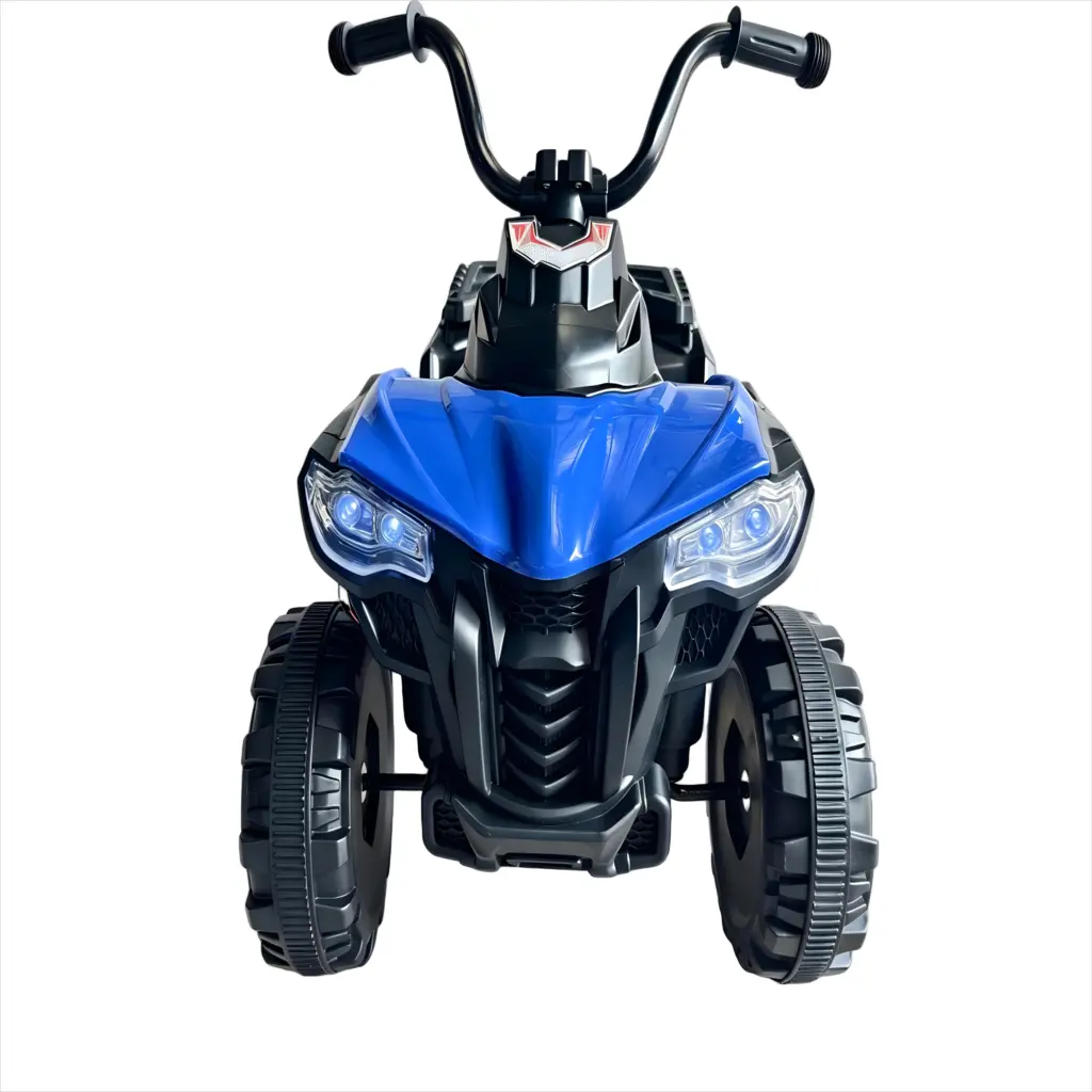 ATV Electric KIDOO pentru Copii 6V, Motor 380, Faruri LED, Pornire cu Buton, Design Off-Road, Albastru