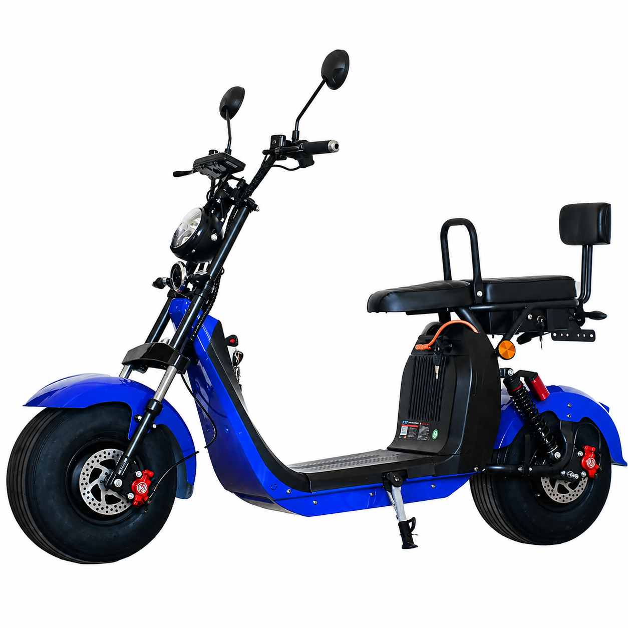 Scuter Electric 2 Persoane, Viteză Limitată 25 km/h – Fără Permis, Viteza maxima 25km/h, Autonomie 45 km, Motor 1500W, Baterie 20Ah, Suspensie Hidraulică, COC Inclus