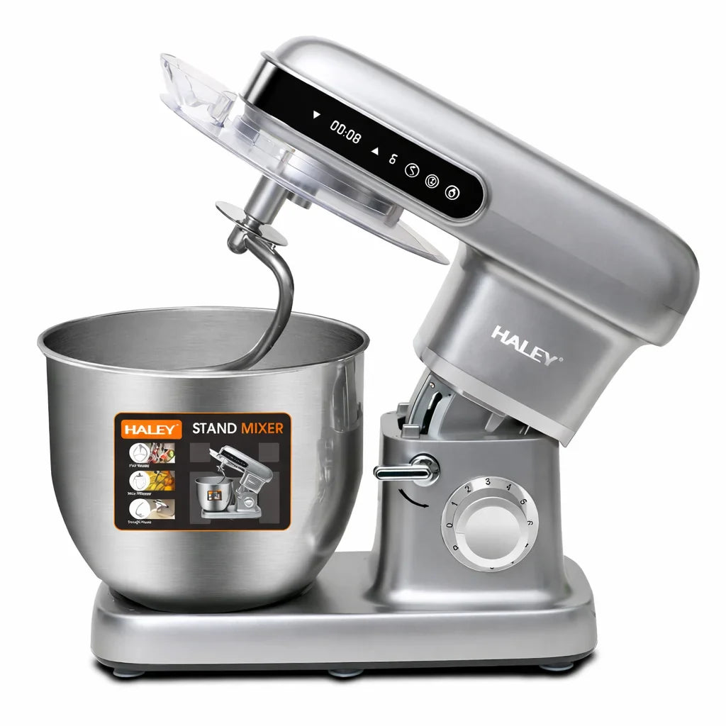 Mixer Planetar Profesional HALEY HY-2417, 2500W, Bol Inox 12L, 9+P Trepte, Touch Display