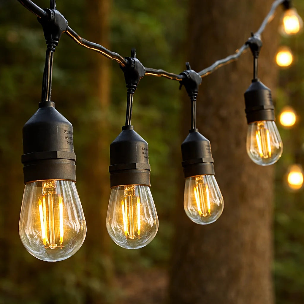 Ghirlandă Luminoasă Decorativă Interconectabilă AT PERFORMANCE® 15 m, 30 Becuri LED, Alb Cald, Exterior IP44