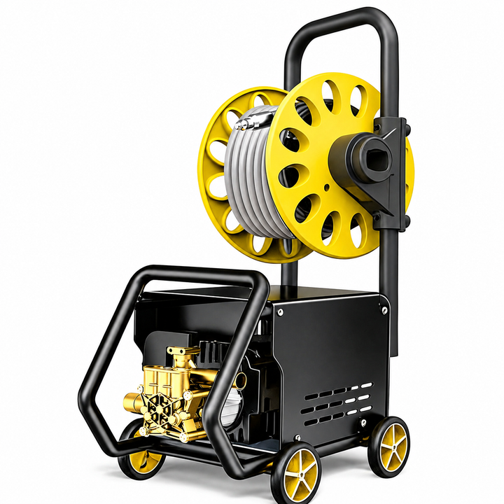 Spălător cu Înaltă Presiune AT PERFORMANCE® AT-2091, cu Tambur pentru Furtun, Pulverizator pentru Spumă și Kit Complet de Accesorii