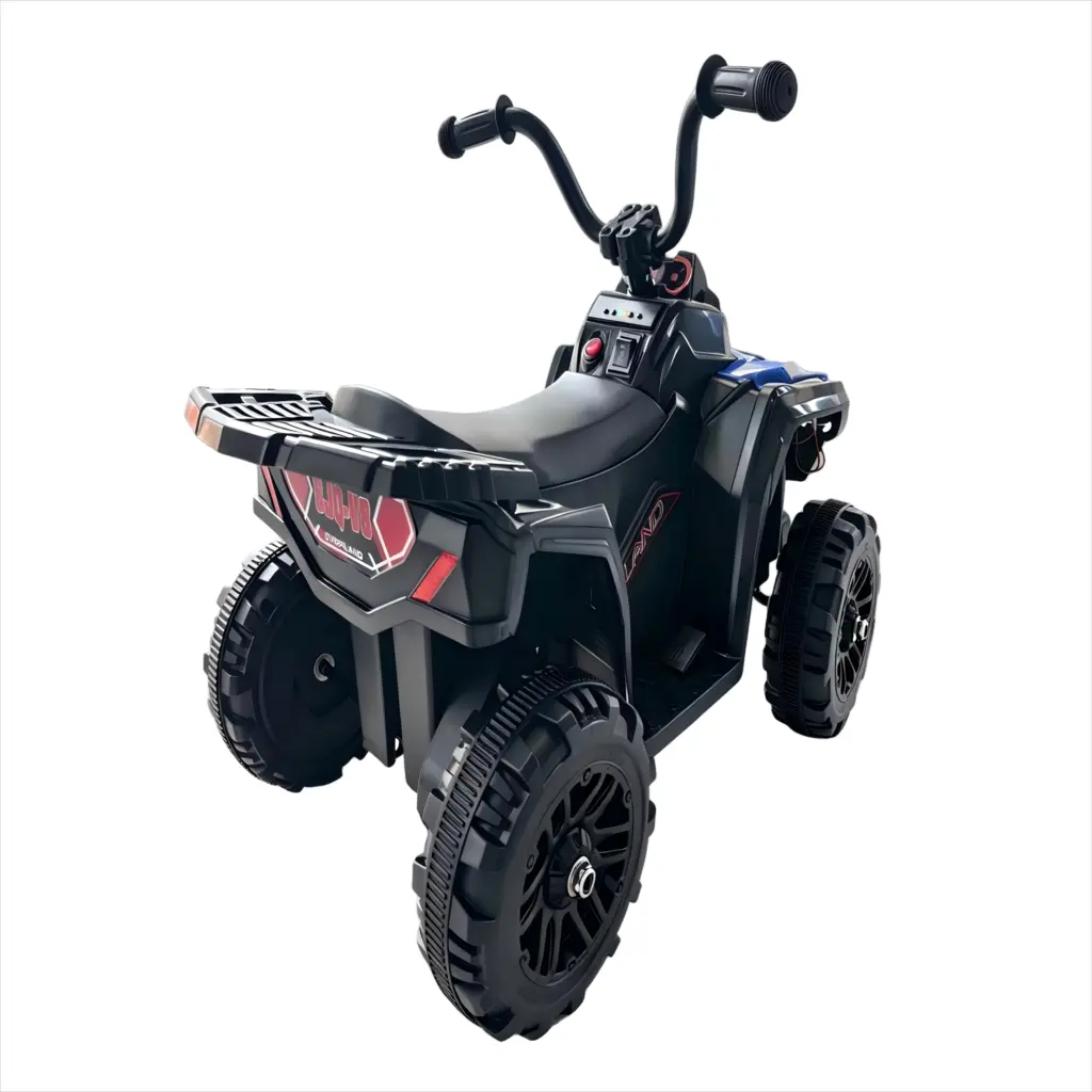 ATV Electric KIDOO pentru Copii 6V, Motor 380, Faruri LED, Pornire cu Buton, Design Off-Road, Albastru