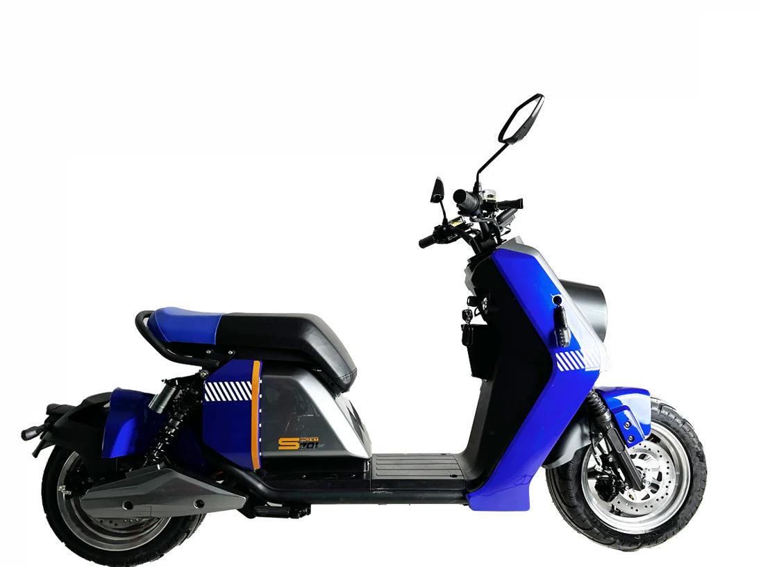Scuter electric, AT PERFORMANCE®, 2000W, 60V, 26 AH, baterie mare, viteza maxima 75km/h, model 701PRO, culoare albastru