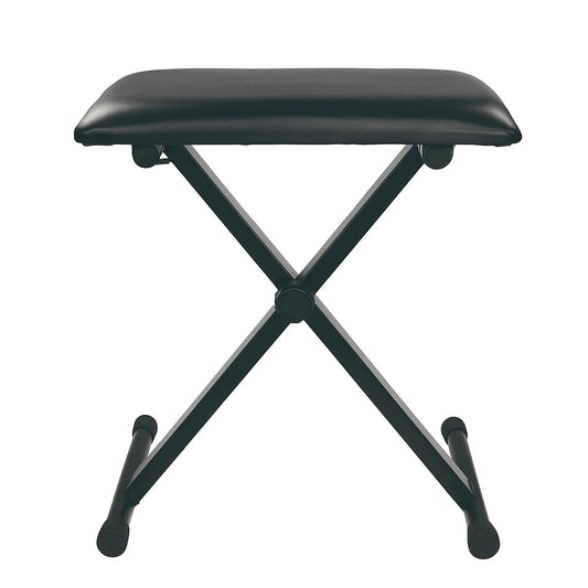 Scaun pentru Orga cu Inaltime Reglabila, Confort Sporit, Design Stabil, 52 / 55 / 57 cm, Pliabil, Usor de Depozitat, Protectie Podea, Negru