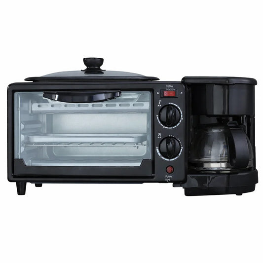 Cuptor Electric 3 în 1 cu Cafetieră Integrată, Grill și Timer – 2000W