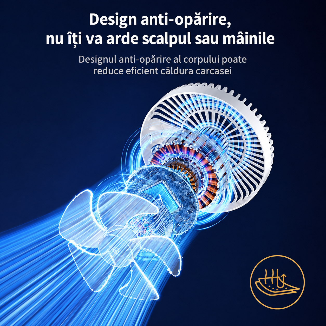 Uscător De Păr Cu Montare Pe Perete Haley HY-4027, 1300W, 3 Trepte De Temperatură, Cablu 2.2 m, Filtru Detașabil