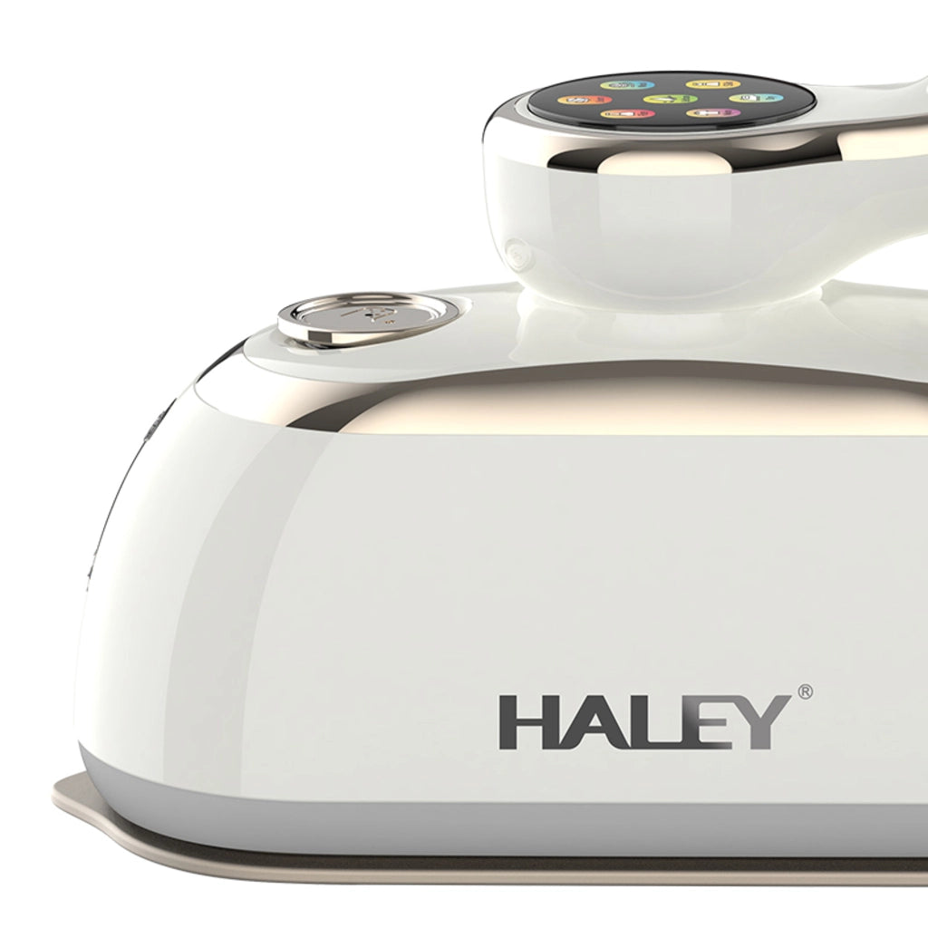 Fier de Călcat Vertical cu Abur HALEY HY-2004, 2000W, Rezervor 150 ml, Talpă Inox, Încălzire Rapidă, Abur Continuu, Portabil, Alb