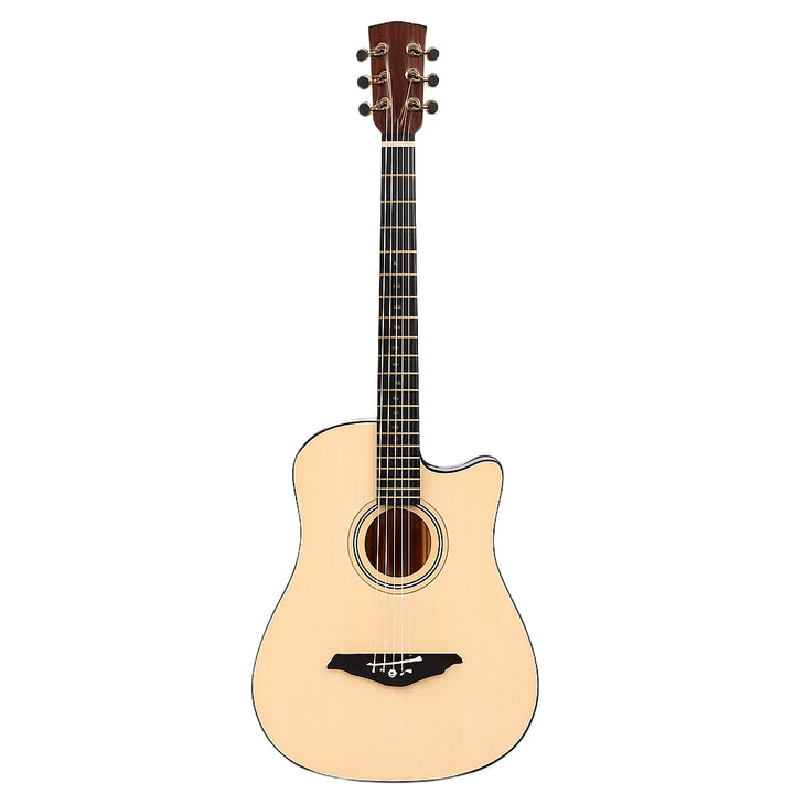 Chitară acustică 4/4 din lemn natural – model clasic sunet cald și clar