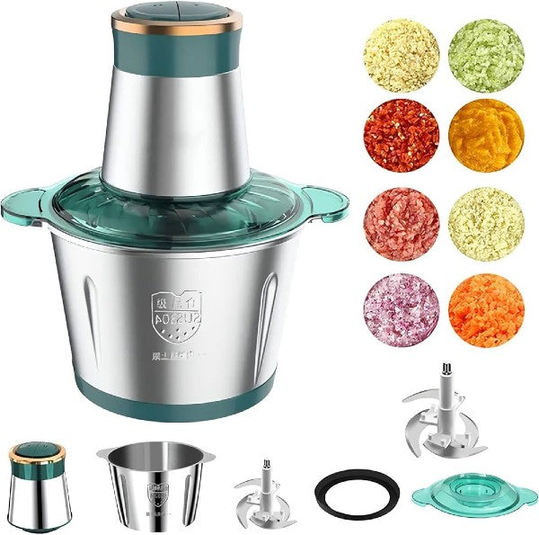 Tocator Electric Profesional, Bol 2L Inox, Putere 250W, 4 Lame, Carne si Legume.