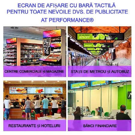 Reclama luminoasa led, AT PERFORMANCE®, Programabila, Wi-Fi, USB, P5 Full Color, 200 x 70 cm, Aluminiu/ABS