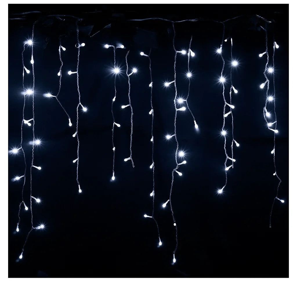 instalatie luminoasă Crăciun 12 metri AT PERFORMANCE® – 300 LED-uri alb rece, decor interior/exterior