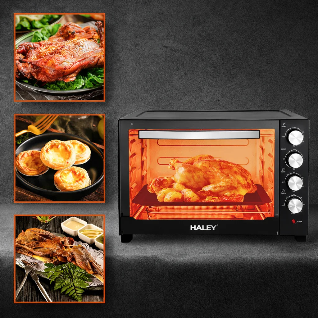 Cuptor Electric HALEY HY-5130, 60L, 2200W, Termostat 80–250°C, Timer 60 min