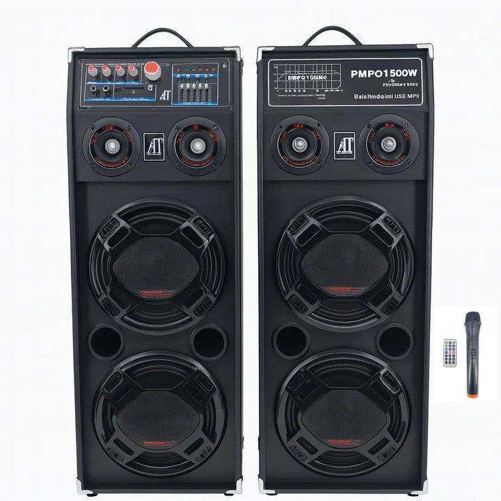 Boxe Profesionale AT Performance AT-288, 1500W, Bluetooth, USB, FM, Microfon Wireless