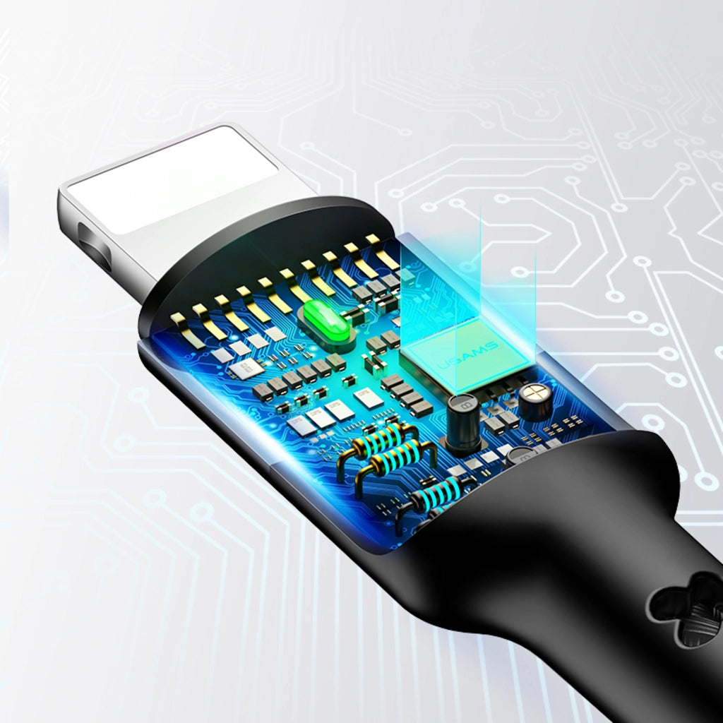 Cablu de incarcare împletit 3 în 1 USAMS, Lightning - USB-C - Micro USB, 5V, 1.2m