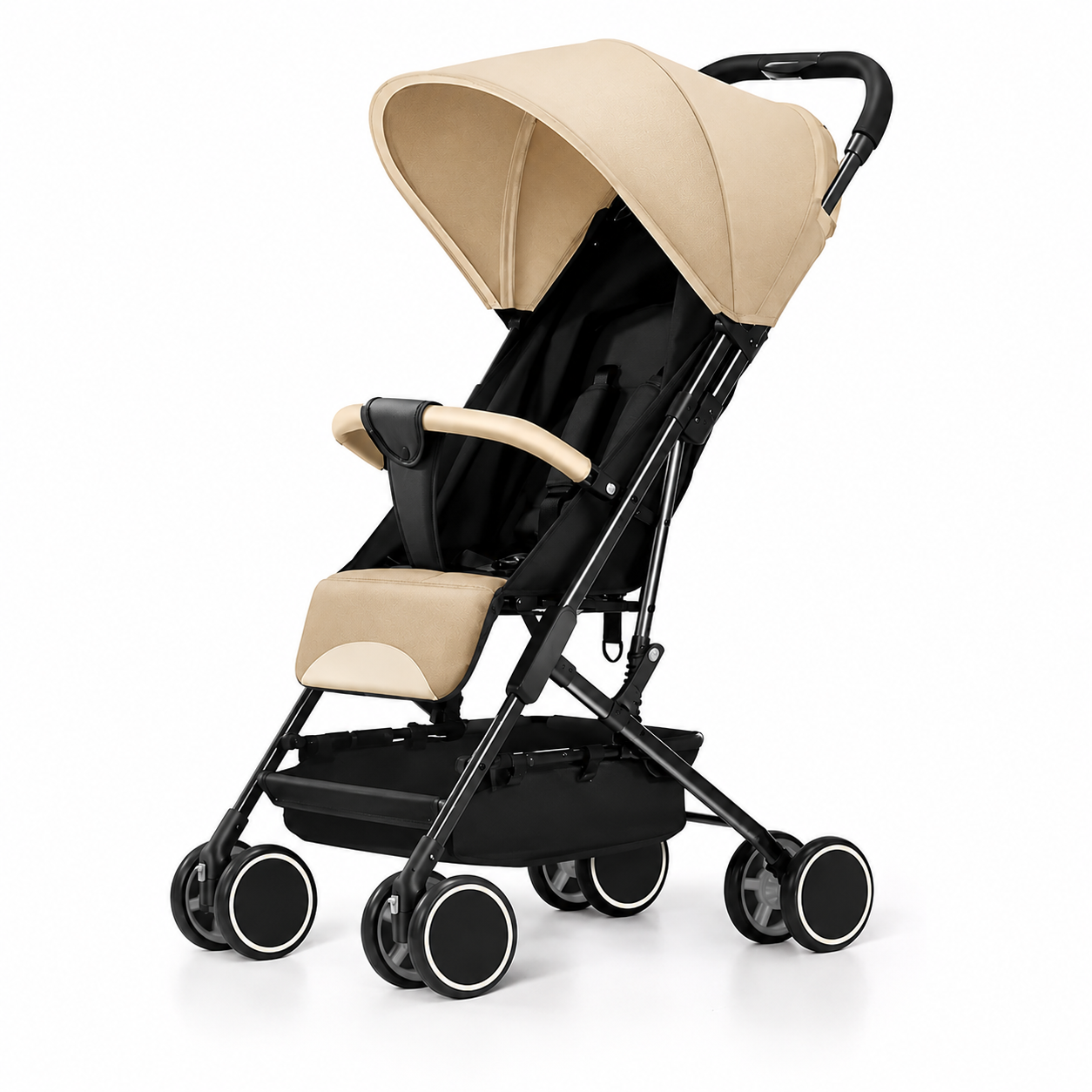 Carucior Pentru Bebelusi At Performance – Usor, Pliabil, Sezut Reglabil, Spatios, Sport 6-36 Luni, Crem