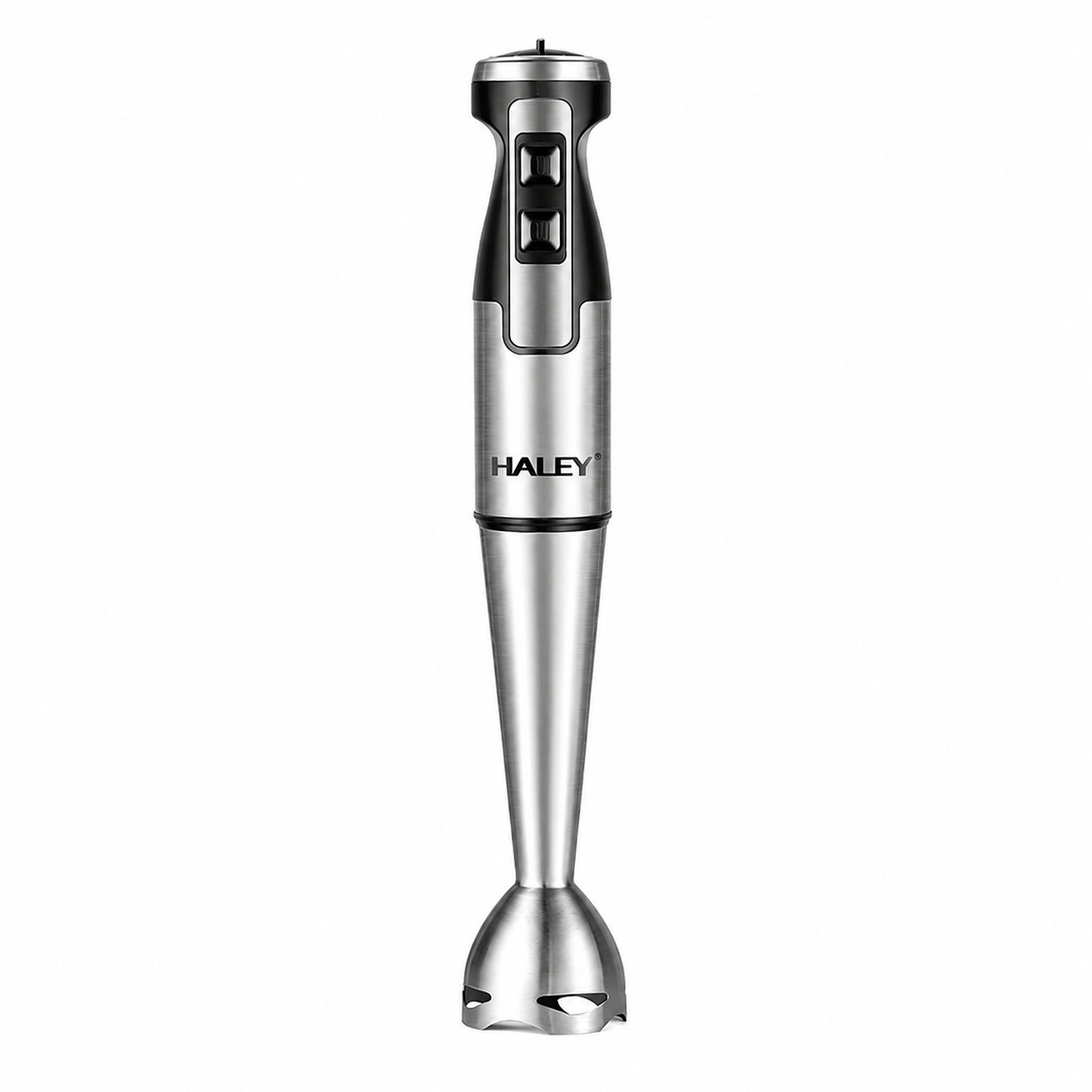 Blender Vertical De Mână Haley HY-1103, 1600W, 2 Viteze, Lame Din Oțel Inoxidabil, Picior Detașabil, Funcție Anti-Stropire, Roșu/Inox