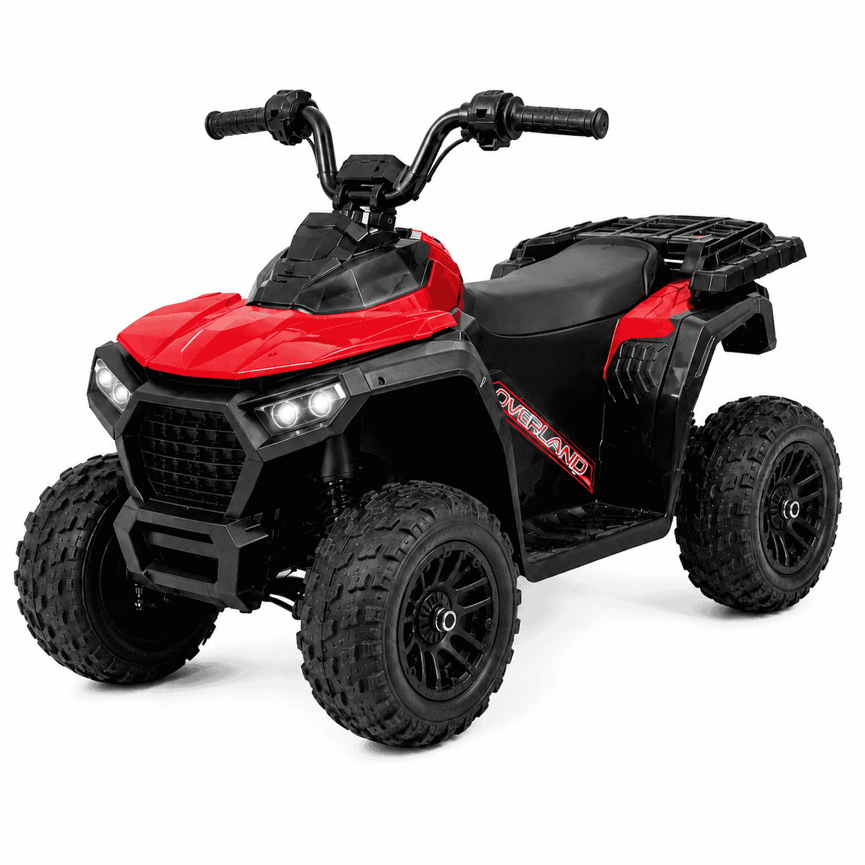 ATV Electric KIDOO pentru Copii 6V, Motor 380, Faruri LED, Pornire cu Buton, Design Off-Road, Roșu
