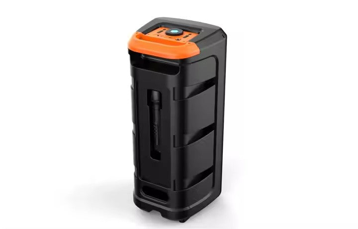 Boxa Portabila AT PERFORMANCE®, cu Lumini RGB, cu Maner, Putere 200W, MP3, USB, Bluetooth, TF, WIFI, Slot Microfon, Karaoke, Acumulator, Negru