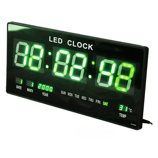 Ceas digital de perete VST-4622, 45 x 22 cm, LED verde