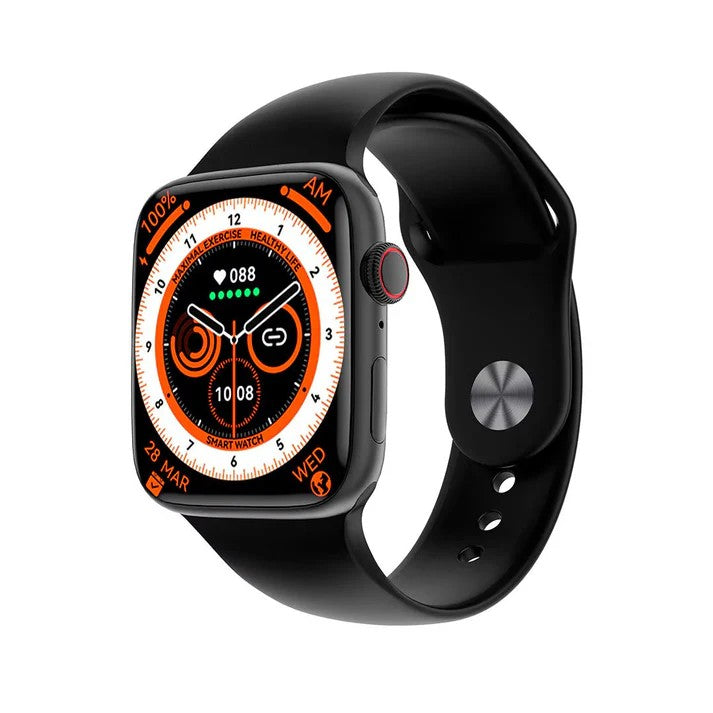 Pachet Smartwatch Ultra + Căști Wireless AT PERFORMANCE® – Ceas Inteligent cu Apeluri, Monitorizare Sănătate, 7 Curele, Husă și Încărcător Wireless