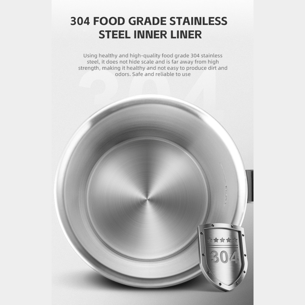 Fierbător Electric Din Plastic 2,2L, HY-8911, 1800W, Interior Din Inox, Oprire Automată 3-Way, Bază 360°