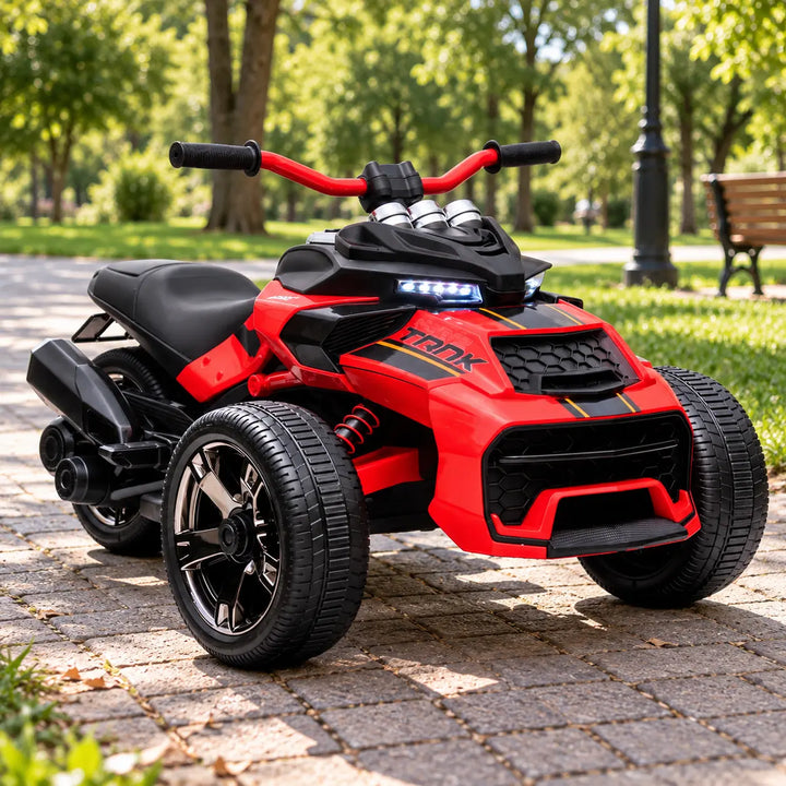 ATV Electric pentru Copii KIDOO®, 12V, 3 Trepte de Viteză, 3–7 km/h, Lumini, Sarcină Max. 30 kg