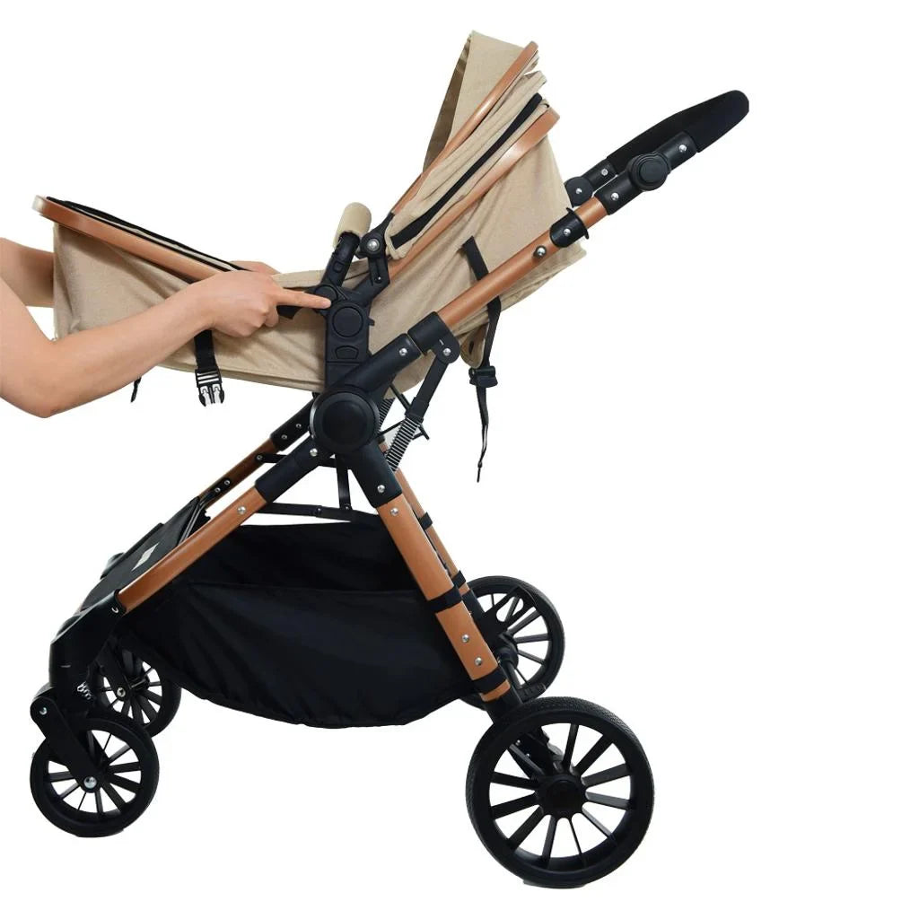 Cărucior 3 în 1 KIDOO – auto i-Size, landou, scaun sport și scoică auto. Suspensii, pliere rapidă, copertină extensibilă, centură 5 puncte. Ideal 0–36 luni. Sistem complet pentru părinți.