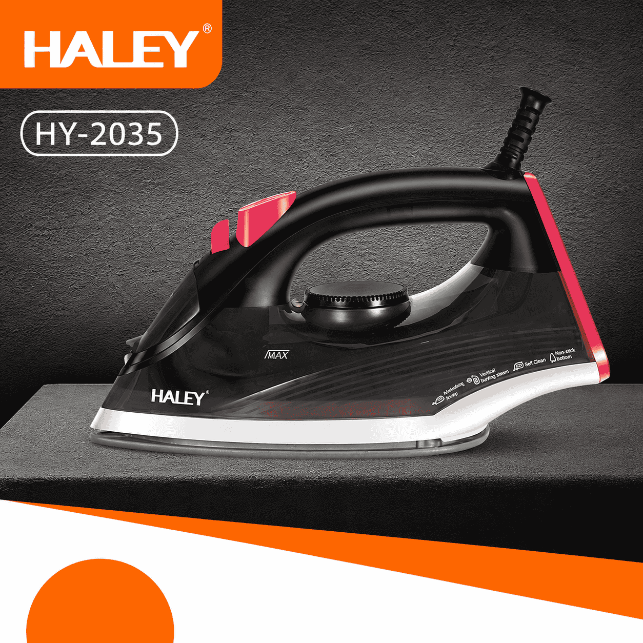 Fier De Călcat Cu Abur HALEY, Talpă Ceramică, Design Ergonomic, Funcții Multiple
