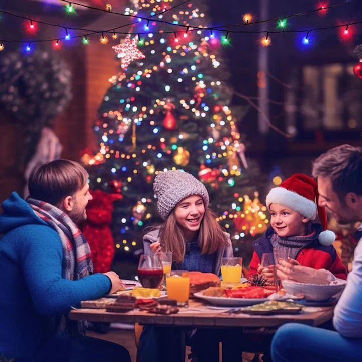 Instalație Crăciun 50m, 240 LED-uri, Multicolor, interior/exterior,8 Jocuri Lumini, AT PERFORMANCE