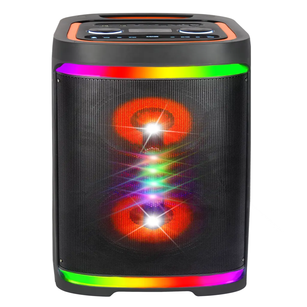 Boxă Karaoke Portabilă KOLAV-M2854 200W PMPO, 2x8", Bluetooth, Microfon Wireless Inclus, RGB LED, TWS, USB-C, TF Card, Telecomandă și Xtra Bass