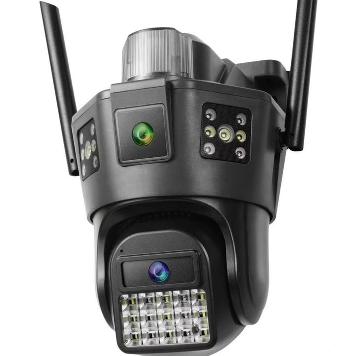 Cameră de Supraveghere AT PERFORMANCE® Exterior WiFi PTZ 360° – Dual Lens, Vedere Nocturnă Color, Detectare Mișcare